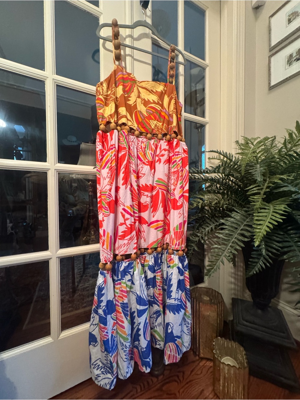 FARM Rio | Multi-Color Birds Balls Dress XL